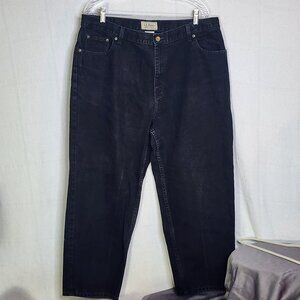 L.L. Bean Original Fit Relaxed Black Cotton Five Pocket Petite Jeans Size 20PET